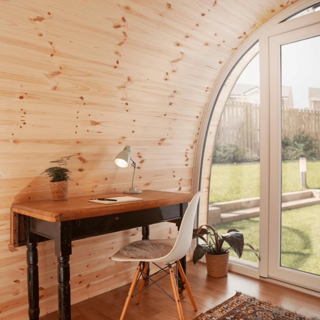 Glass fronted Pod interior