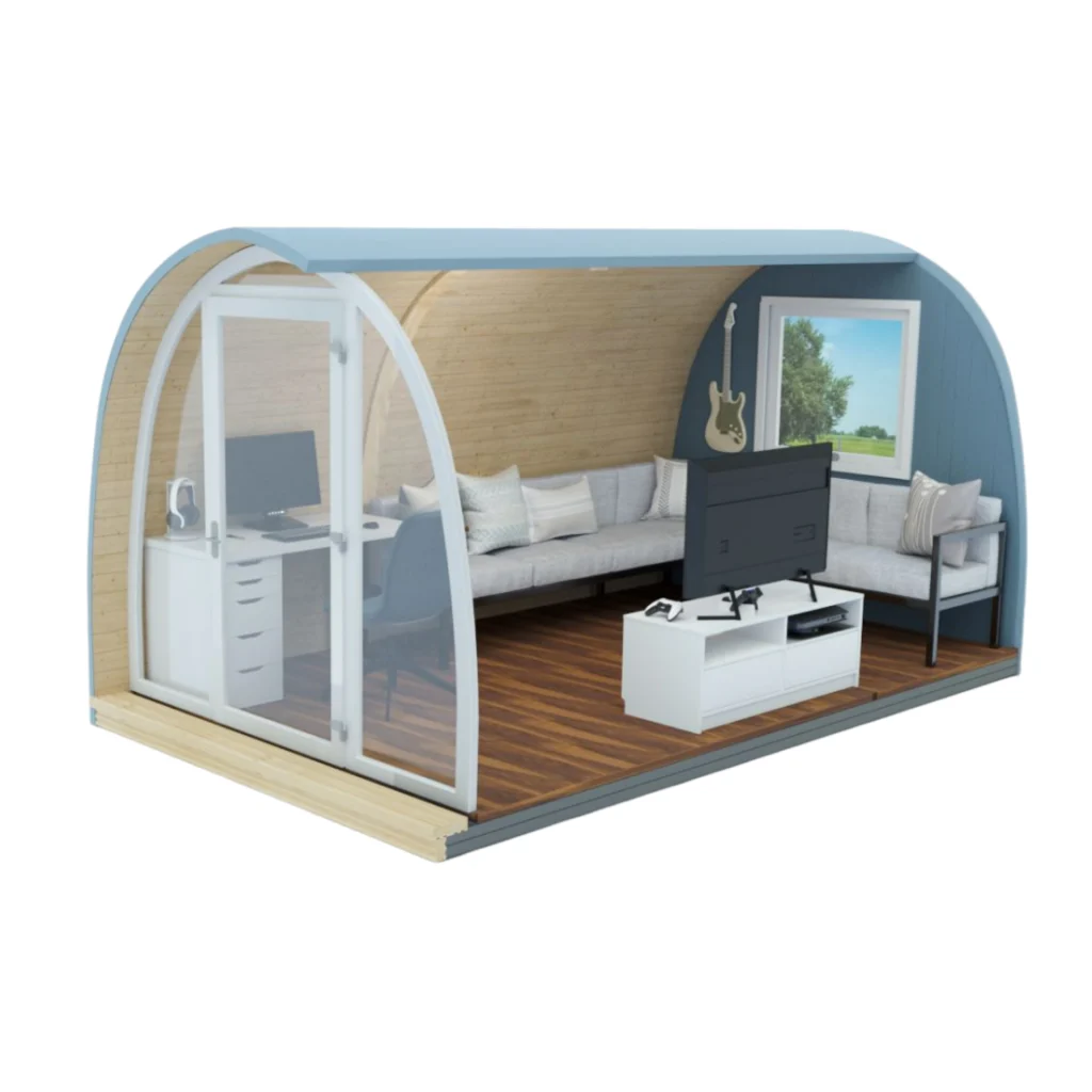 Schooner large glass fronted garden pod snug