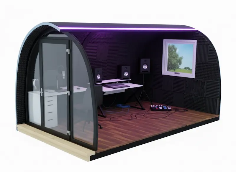 music studio garden pod