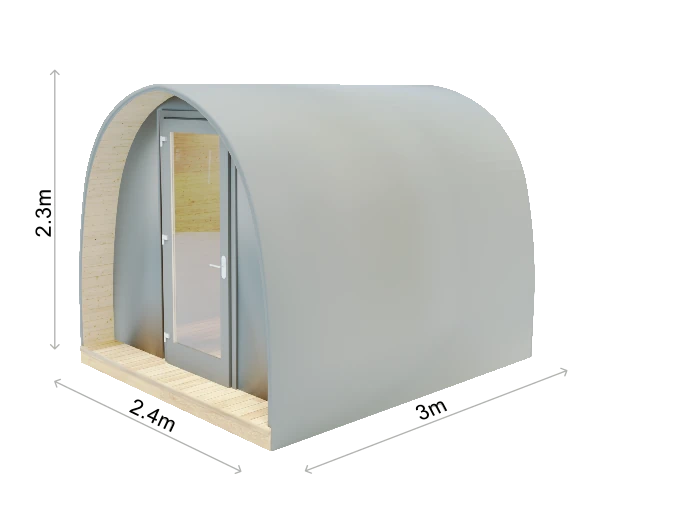 Skipjack Exterior with Dimensions